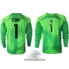 Officiële Voetbalshirt Doelman Frankrijk Hugo Lloris 1 Uit WK 2022 Lange Mouw - Heren